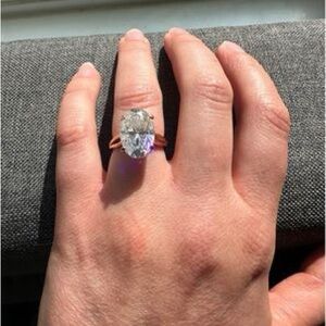 Moissanite engagement ring, size 5.25, stone is 8.2 karats